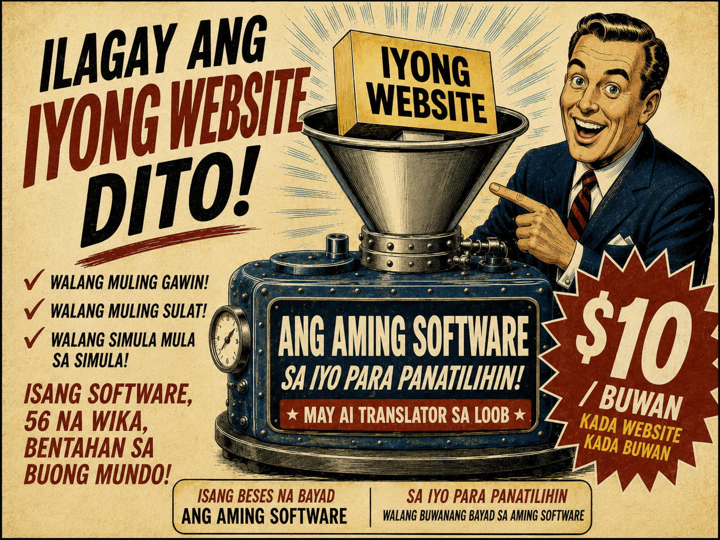 jit-tr — ilagay ang iyong website dito: ang aming software ay sa iyo na, AI translator sa loob, $10 bawat buwan bawat website